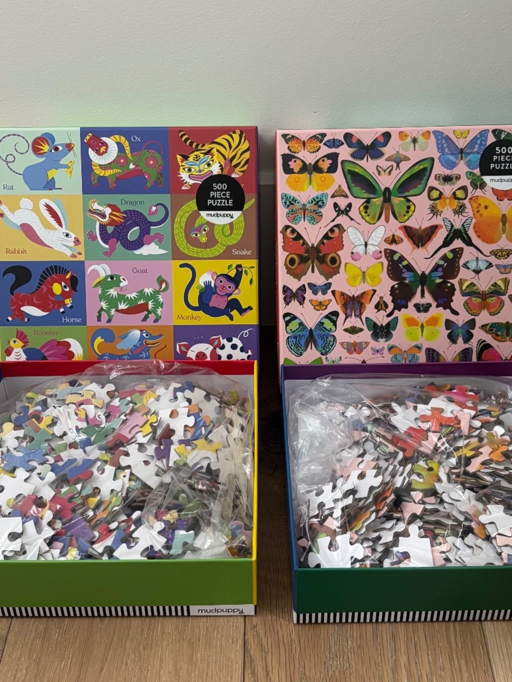 2/ 500 piece Puzzles (Chinese Zodiac & Brilliant Butterflies) Mudpuppy - Picture 5 of 5